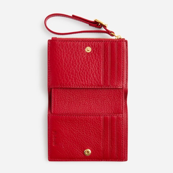 MADEWELL Bifold Wallet Wristlet in Bright Ember NT074 - Picture 2 of 7